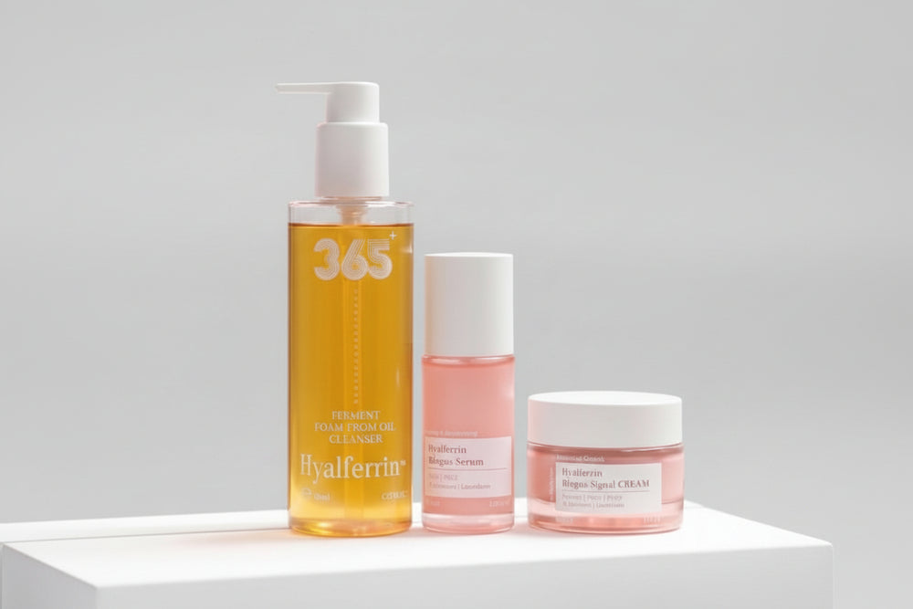 cleanser serum y cream hyalferrin 