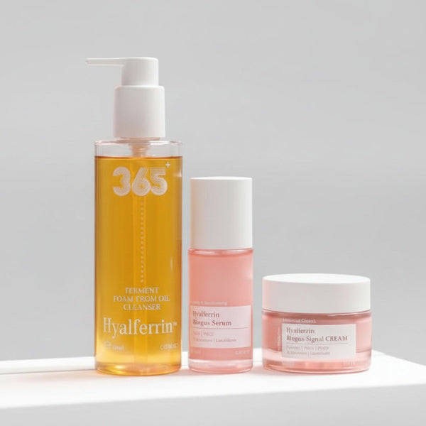 cleanser serum y cream hyalferrin 