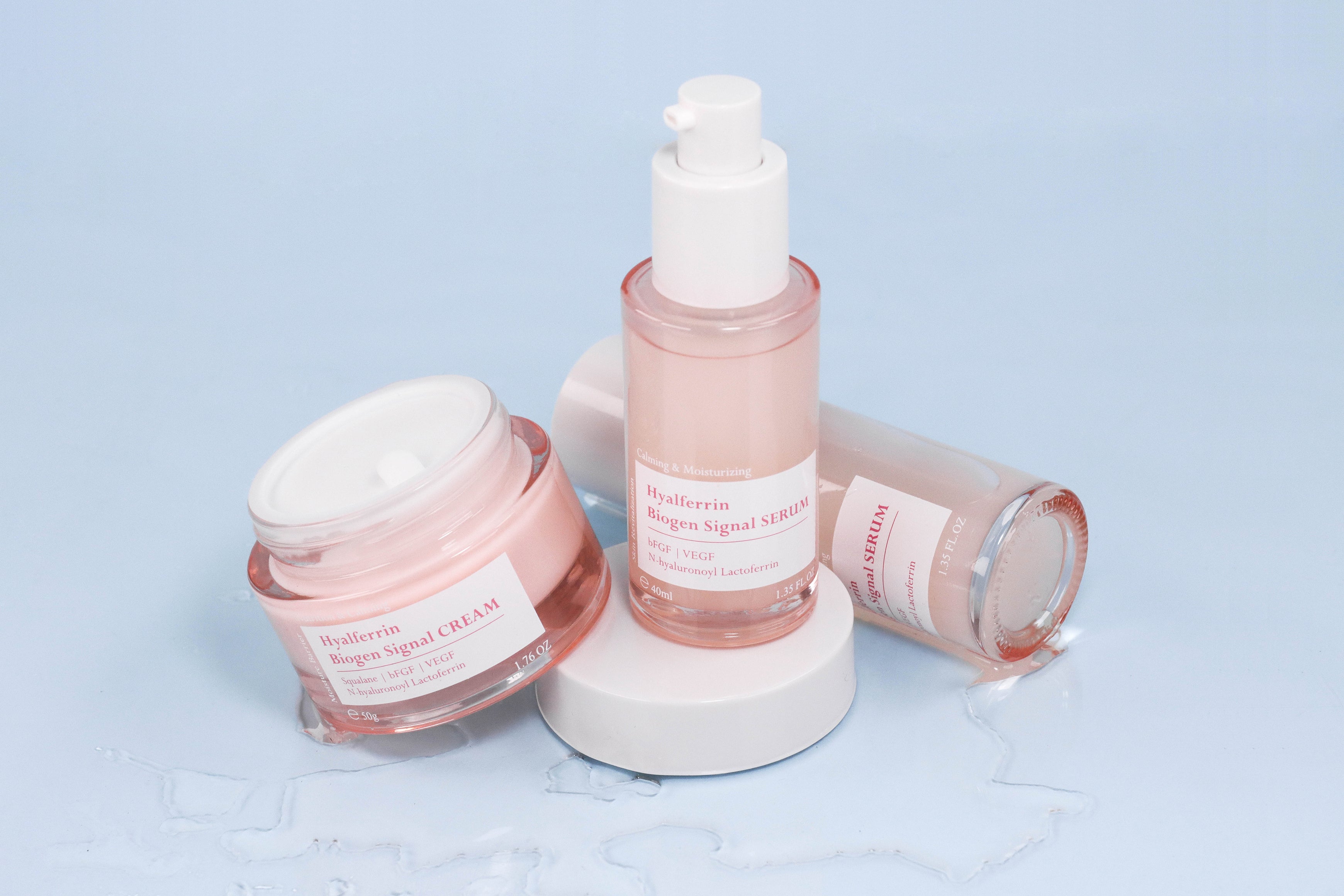 serum y crema espuestos hyalferrin